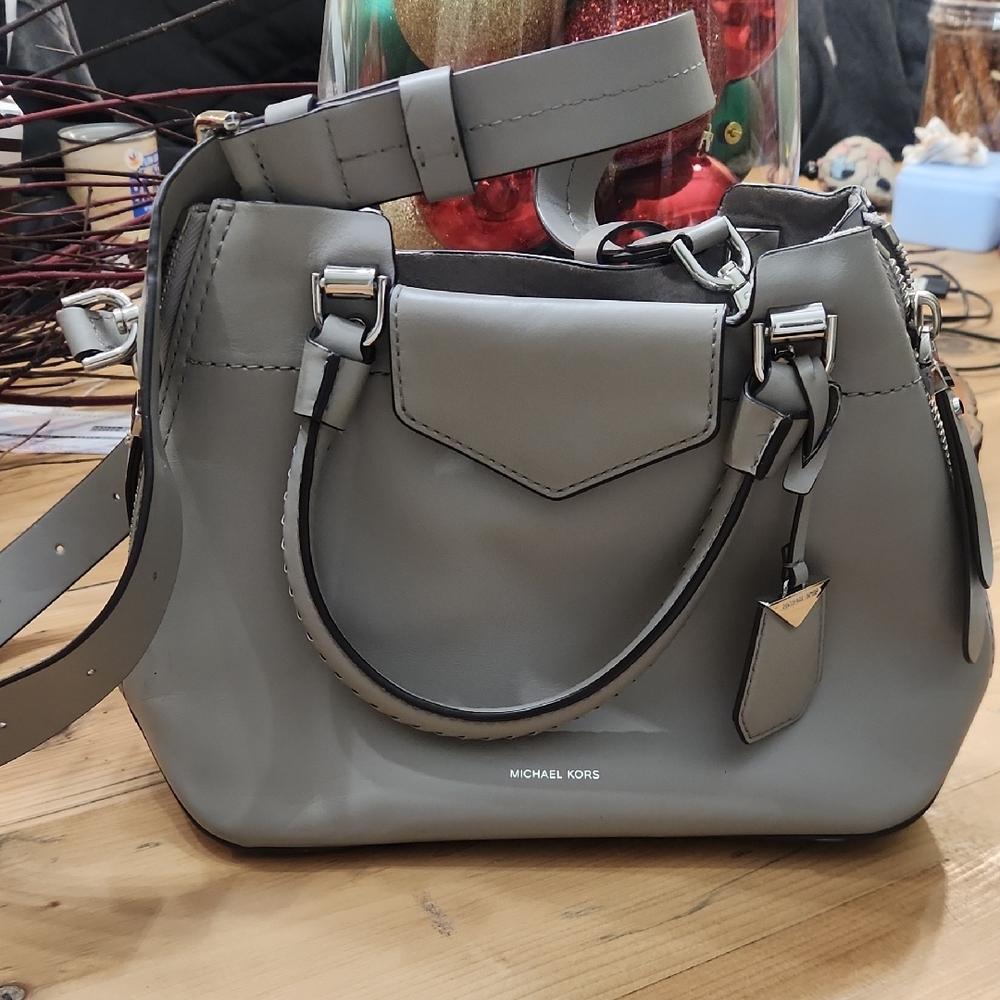 Michael Kors Gray Satchel Bag